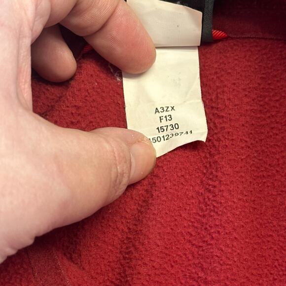 The North Face Flash Dry Red Mens M 1/4 Zip Pullover Fleece Zip Pocket Gorpcore - Picture 11 of 11